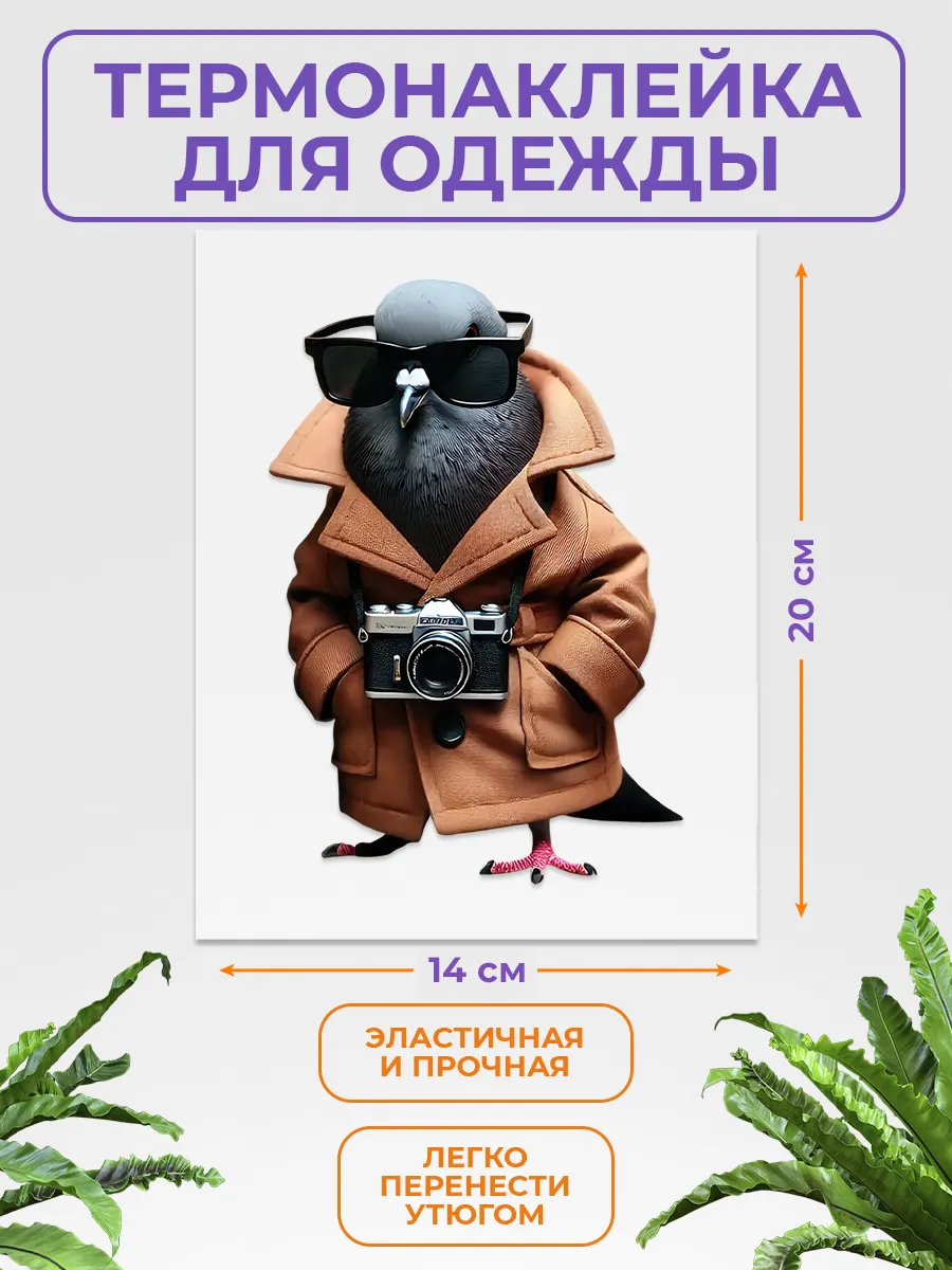 Термонаклейка на одежду Шпиониро Голубино